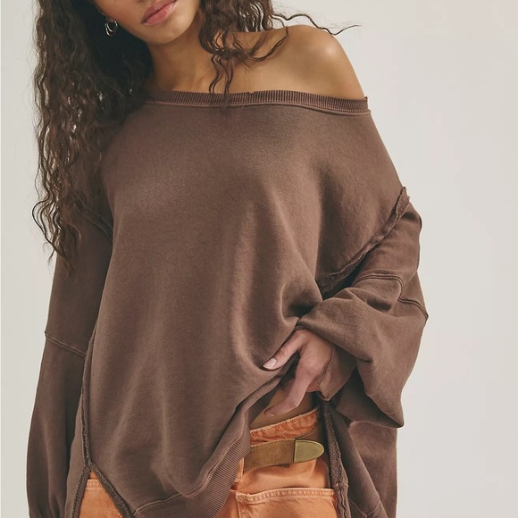 We The Free Tops - We The Free Camden Sweatshirt Brown XS
